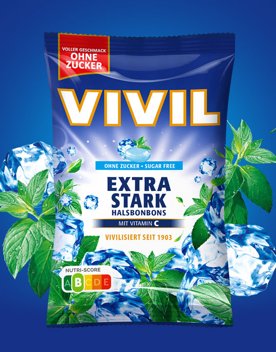 Extra Stark Pfefferminzbonbons im Composing Extra Stark Pfefferminzbonbons im Composing